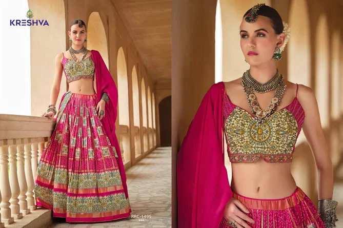 Shivangi By Kreshva Silk Wedding Wear Lehenga Choli Wholesale In India